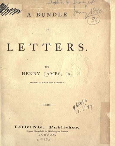 Cover for A bundle of letters.
