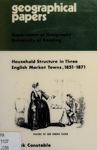 Cover for Household structure in three English market towns, 1851-1871