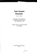 Cover for Jean-Jacques Rousseau, 1712-1778