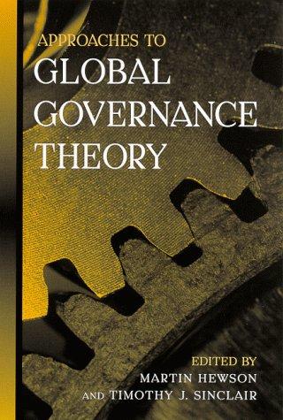 Cover for Approaches to Global Governance Theory (Suny Series in Global Politics)
