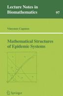 Cover for Mathematical structures of epidemic systems