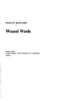 Cover for Weasel words