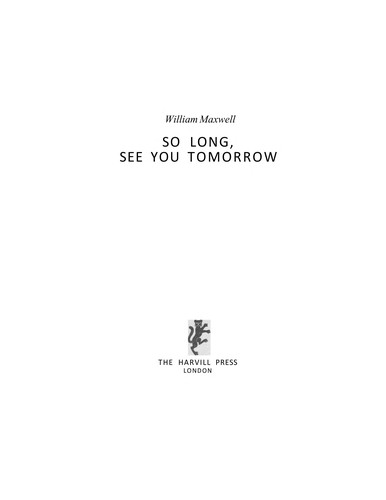 Cover for So long, see you tomorrow