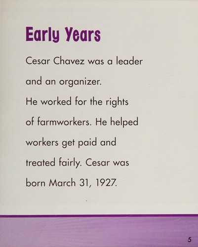 Cover for Cesar Chavez