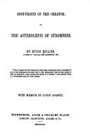 Cover for Footprints of the Creator: or, the Asterolepsis of Stromness