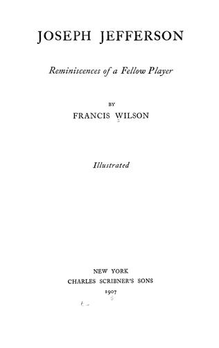 Cover for Joseph Jefferson