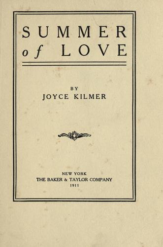 Cover for Summer of love.
