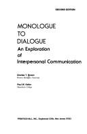 Cover for Monologue to dialogue