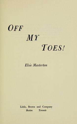Cover for Off my toes.