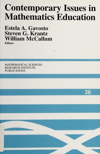 Cover for Contemporary issues in mathematics education