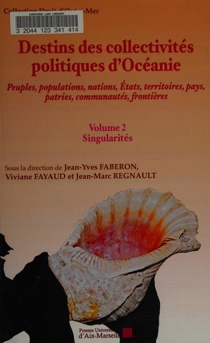 Cover for Destins des collectivités politiques d'Océanie