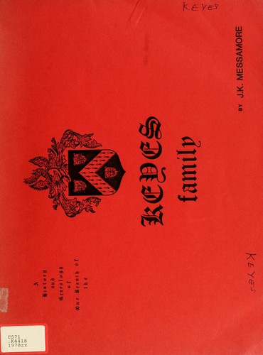 Cover for A history and genealogy of one branch of the Keyes family