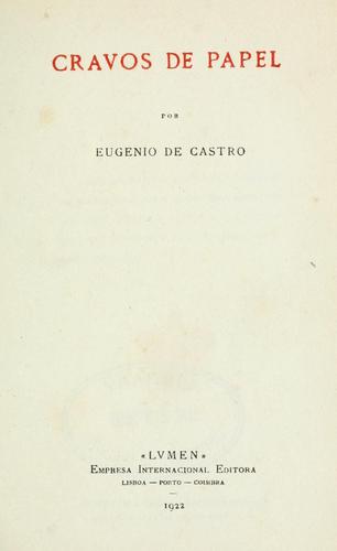 Cover for Cravos de papel