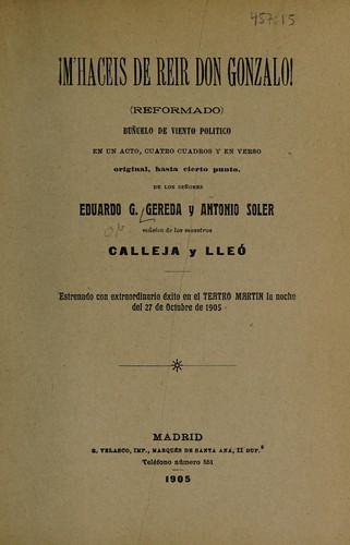 Cover for M'haceis de reir don Gonzalo