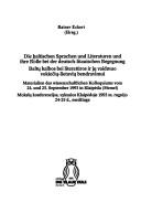 Cover for Die Baltischen Sprachen und Literaturen und ihre Rolle bei der deutsch-litauischen Begegnung