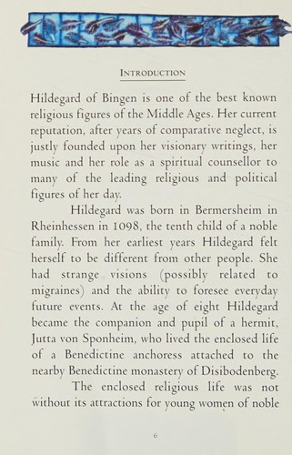 Cover for The wisdom of Hildegard of Bingen