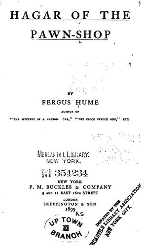 Cover for Hagar of the pawn-shop