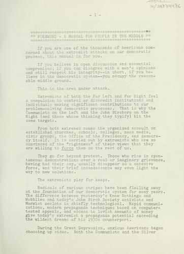 Cover for Committee book.