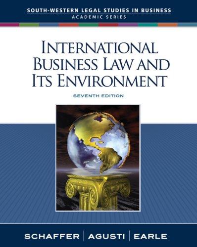 Cover for International Business Law and Its Environment