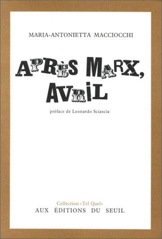 Cover for Après Marx, avril