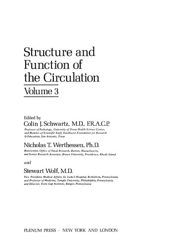 Cover for Structure and Function of the Circulation