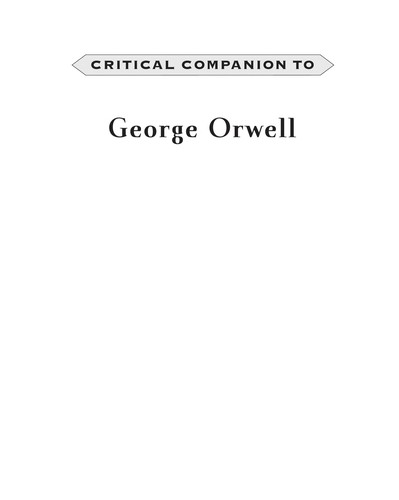 Cover for Critical companion to George Orwell