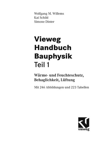 Cover for Vieweg Handbuch Bauphysik