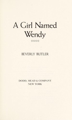 Cover for A girl named Wendy
