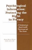 Cover for Psychological Information: Protecting the Right of Privacy 
