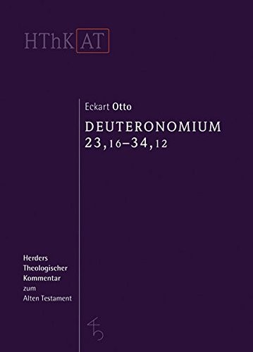 Cover for Deuteronomium 23,16-34,12