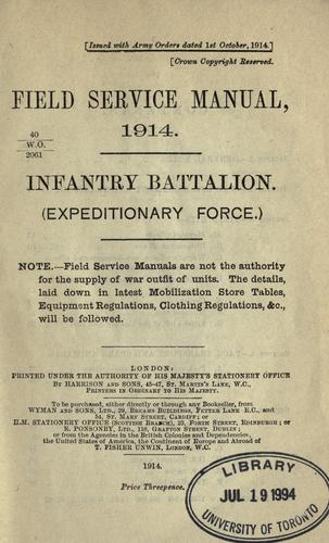 Cover for Field service manual, 1914
