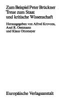 Cover for Zum Beispiel Peter Brückner
