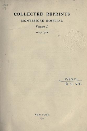 Cover for Collected reprints.