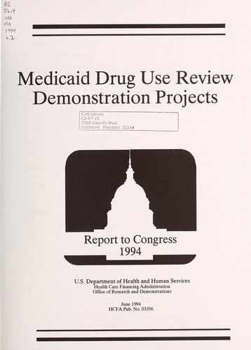 Cover for Medicaid drug use review demonstration projects