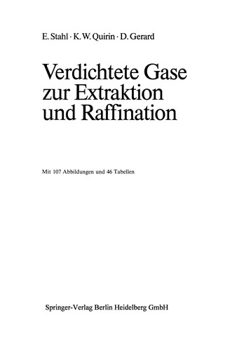 Cover for Verdichtete Gase zur Extraktion und Raffination