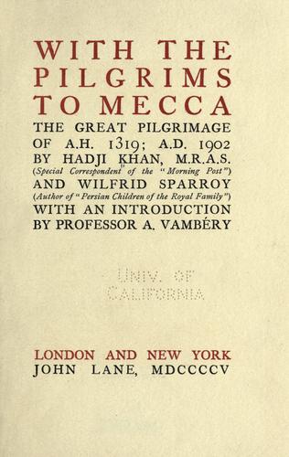 Cover for With the pilgrims to Mecca