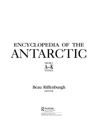 Cover for Encyclopedia of the Antarctic