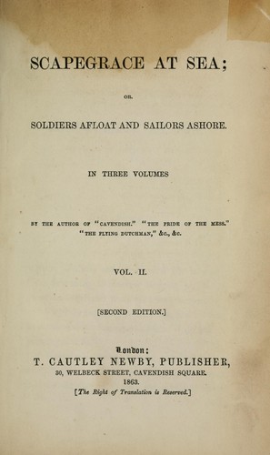 Cover for Scapegrace at sea, or, Soldiers afloat and sailors ashore