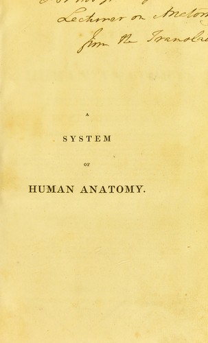 Cover for A system of human anatomy