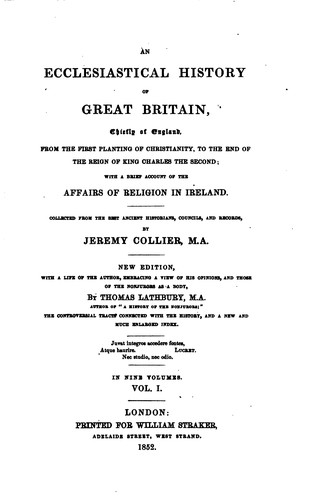 Cover for An Ecclesiastical History of Great Britain