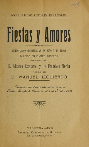 Cover for Fiestas y amores
