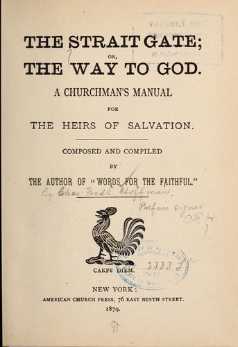Cover for The strait gate
