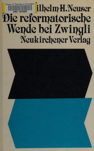 Cover for Die reformatorische Wende bei Zwingli