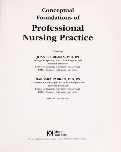 Cover for Conceptual foundations of professional nursing practice