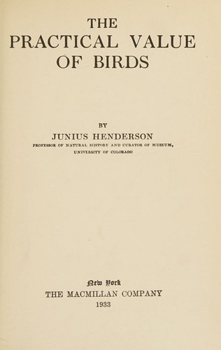 Cover for The Practical Value of Birds