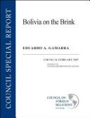 Cover for Bolivia on the brink