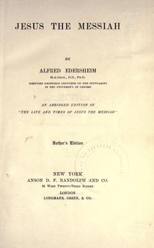 Cover for Jesus the Messiah