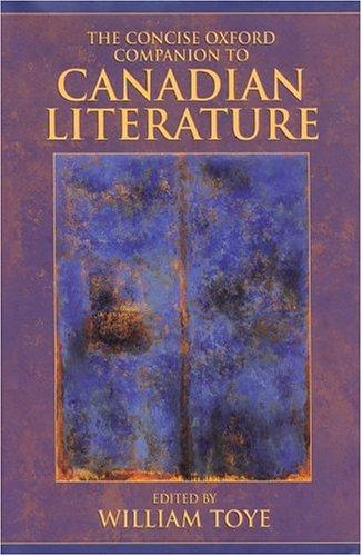 Cover for The concise Oxford companion to Canadian literature