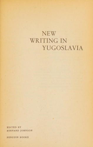 Cover for New writing in Yugoslavia.