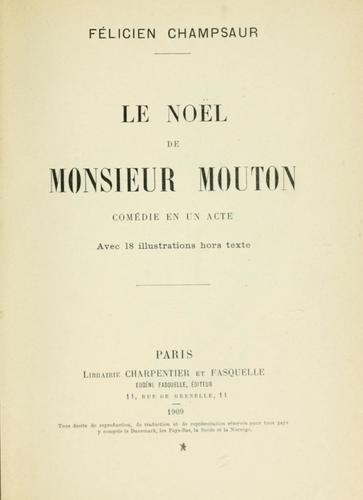 Cover for Le noël de Monsieur Mouton